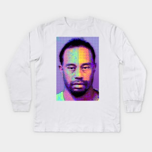 Tiger Woods Mugshot Kids Long Sleeve T-Shirt